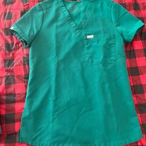 Figs Hunter Green Catarina Top